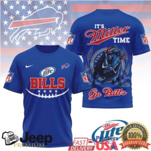 Buffalo Bills It's Miller Time Beer Collaboration NFL Graphic T Shirt