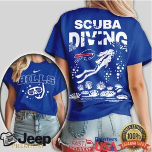 Buffalo Bills Scuba Diving Theme Custom Graphic T Shirt