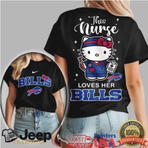 Buffalo Bills This Nurse Loves Her Bills Hello Kitty Tee