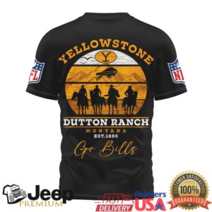 Buffalo Bills Yellowstone Dutton Ranch Montana Western Style Black T Shirt Buffalo Bills Yellowstone Dutton Ranch Montana Western Style Black T Shirt
