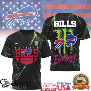 Buffalo Bills x Monster Energy Logo Fusion Football Fan Gear T Shirt