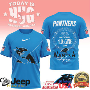 Carolina Panthers National Hug Day “Wants A Hug” Fan T Shirt