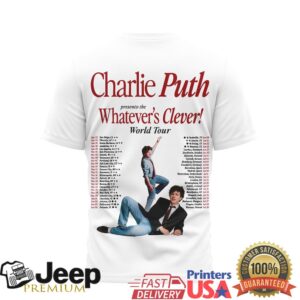 Charlie Puth Whatever’s Clever! World Tour 2024 Photo Shirt