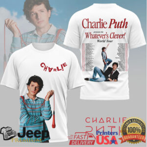 Charlie Puth Whatever’s Clever! World Tour 2024 Photo Shirt