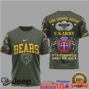 Chicago Bears 82nd Airborne Division US Army Paratrooper Military T Shirt