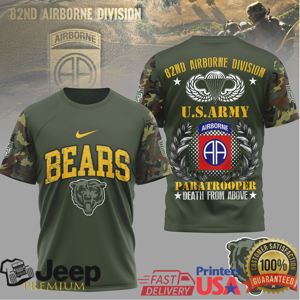 Chicago Bears 82nd Airborne Division US Army Paratrooper Military T Shirt Chicago Bears 82nd Airborne Division US Army Paratrooper Military T Shirt