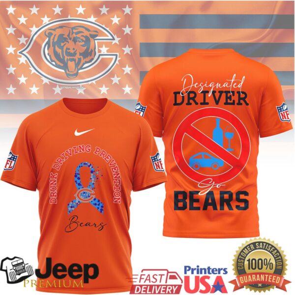 Chicago Bears Drunk Driving Prevention Designated Driver Shirt ...