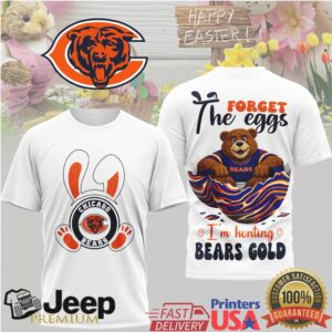 Chicago Bears Easter T Shirt Forget the Eggs I'm Hunting Bears Gold