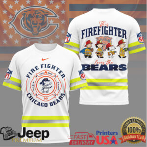 Chicago Bears Firefighter Snoopy Graphic Reflective Training Tee