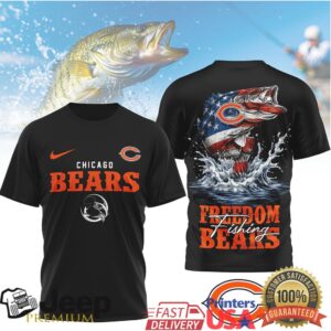 Chicago Bears Freedom Fishing Bass Graphic Performance Tee NFL Fishing