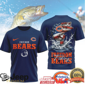 Chicago Bears Freedom Fishing Bass Graphic Performance Tee NFL Fishing