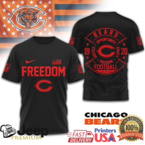 Chicago Bears Freedom Football Shirt Red Opportunity Justice Design Fan Apparel