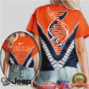 Chicago Bears It Is In My DNA Tie Dye V Pattern Women's Team T Shirt