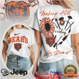 Chicago Bears Makeup Artist Flower Go Bears Women's T Shirt