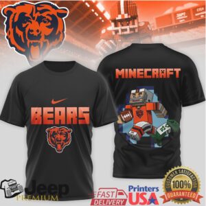 Chicago Bears Minecraft Style Custom Name Sports Tee Chicago Bears Minecraft Style Custom Name Sports Tee