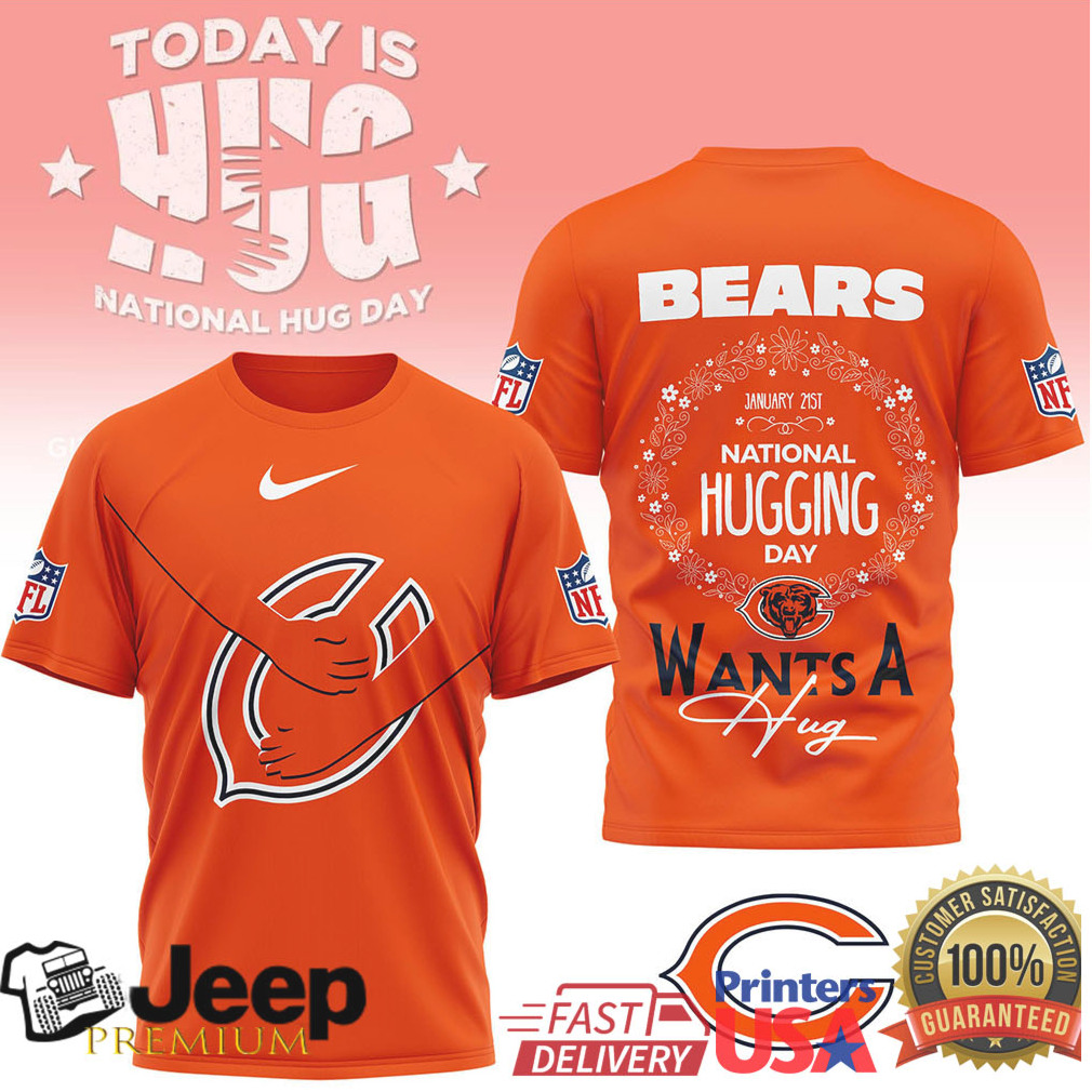 Chicago Bears National Hug Day January 21st Special Edition Shirt Chicago Bears National Hug Day January 21st Special Edition Shirt