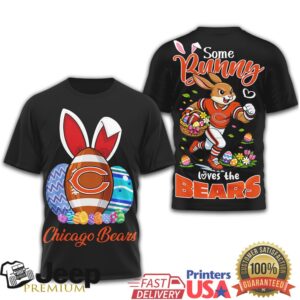 Chicago Bears Some Bunny Loves The Bears Easter Bunny Football T Shirt