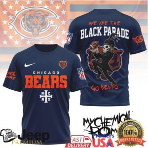Chicago Bears x My Chemical Romance Black Parade MCR Mashup Football Shirt Chicago Bears x My Chemical Romance Black Parade MCR Mashup Football Shirt