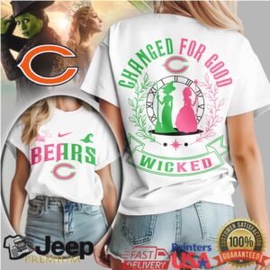 Chicago Bears x Wicked “Changed For Good” Musical Collaboration T Shirt