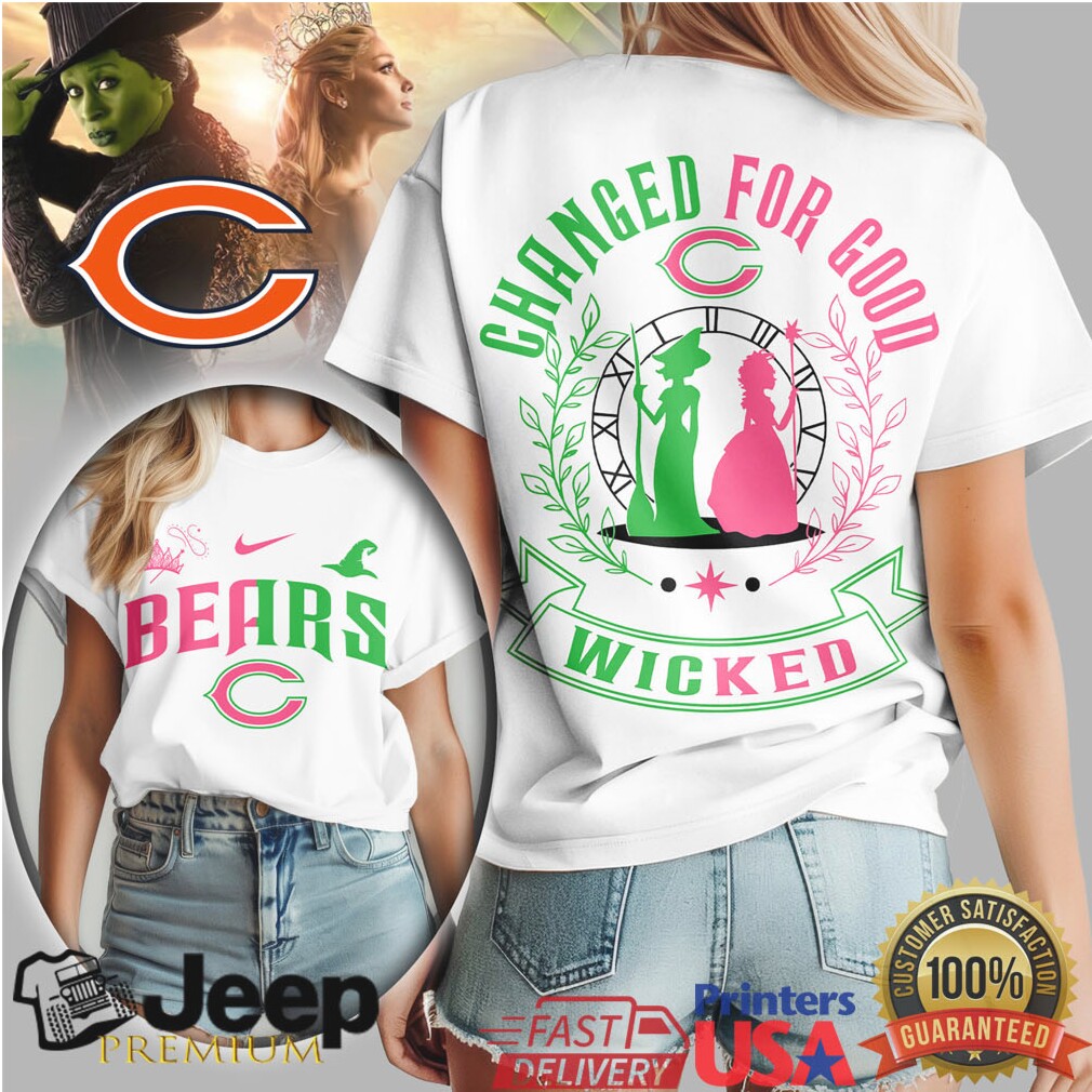 Chicago Bears x Wicked “Changed For Good” Musical Collaboration T Shirt Chicago Bears x Wicked “Changed For Good” Musical Collaboration T Shirt
