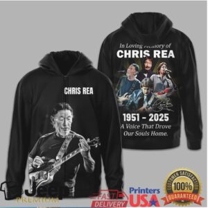 Chris Rea In Loving Memory 1951 2025 Memorial Tribute Black T Shirt & Hoodie Chris Rea In Loving Memory 1951 2025 Memorial Tribute Black T Shirt & Hoodie