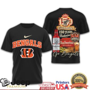 Cincinnati Bengals 150 Years of Budweiser Celebration Go Bengals Fan T Shirt Cincinnati Bengals 150 Years of Budweiser Celebration Go Bengals Fan T Shirt
