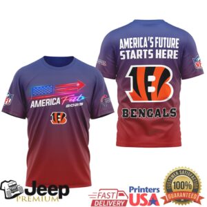 Cincinnati Bengals America Fest 2025 USA Flag Gradient Tee Cincinnati Bengals America Fest 2025 USA Flag Gradient Tee