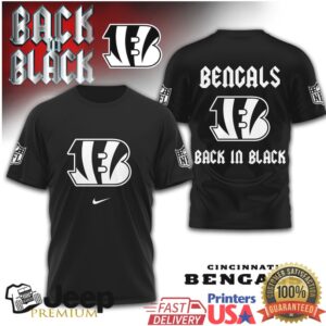 Cincinnati Bengals Back in Black NFL Fan T Shirt