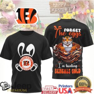Cincinnati Bengals Easter T Shirt Forget the Eggs Hunting Bengals Gold Mascot Cincinnati Bengals Easter T Shirt Forget the Eggs Hunting Bengals Gold Mascot
