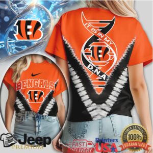 Cincinnati Bengals “It Is In My DNA” Women's V Design T Shirt