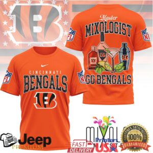 Cincinnati Bengals Master Mixologist NFL Fan T Shirt Cincinnati Bengals Master Mixologist NFL Fan T Shirt