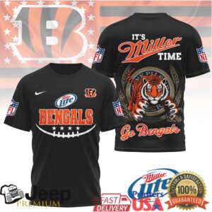Cincinnati Bengals Miller Lite Beer Crossover NFL Fan T Shirt Cincinnati Bengals Miller Lite Beer Crossover NFL Fan T Shirt