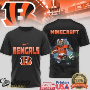 Cincinnati Bengals Minecraft Edition Personalized Fan Shirt Cincinnati Bengals Minecraft Edition Personalized Fan Shirt