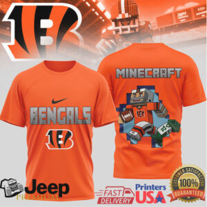 Cincinnati Bengals Minecraft Edition Personalized Fan Shirt