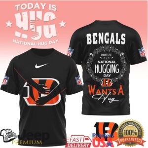 Cincinnati Bengals National Hugging Day Team Logo Hug T Shirt