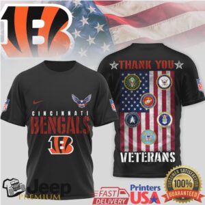 Cincinnati Bengals Thank You Veterans Military Appreciation T Shirt