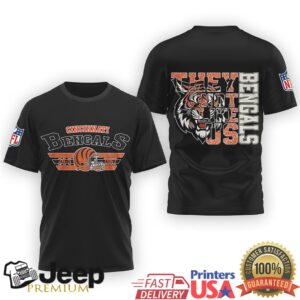 Cincinnati Bengals “They Not Like Us” Tiger Mascot Graphic Tee Cincinnati Bengals “They Not Like Us” Tiger Mascot Graphic Tee
