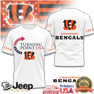 Cincinnati Bengals Turning Point USA Freedom & Football Graphic Tee