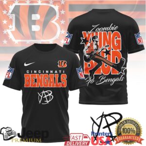 Cincinnati Bengals YUNGBLUD Zoombie Design T Shirt Who Dey Fan Gear