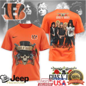 Cincinnati Bengals x Guns N' Roses Who Dey Mashup Graphic T Shirt