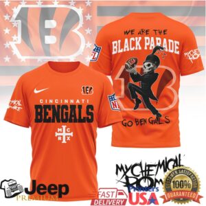 Cincinnati Bengals x My Chemical Romance Black Parade Emo Rock Football Shirt Cincinnati Bengals x My Chemical Romance Black Parade Emo Rock Football Shirt