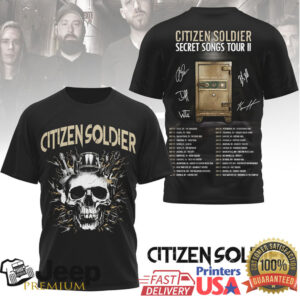 Citizen Soldier Secret Songs Tour II Skull Graphic T Shirt