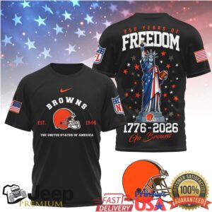 Cleveland Browns 250 Years of Freedom 1776 2026 USA Liberty T Shirt Cleveland Browns 250 Years of Freedom 1776 2026 USA Liberty T Shirt
