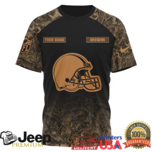 Cleveland Browns Custom Name Hunting Season Camo Deer T Shirt