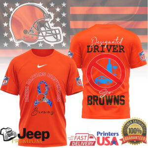 Cleveland Browns Drunk Driving Prevention Designated Driver Shirt