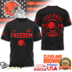 Cleveland Browns Freedom Opportunity Justice Equity Football Helmet T Shirt