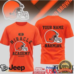 Cleveland Browns Miracle Academy Personalized Helmet Design Tee Cleveland Browns Miracle Academy Personalized Helmet Design Tee