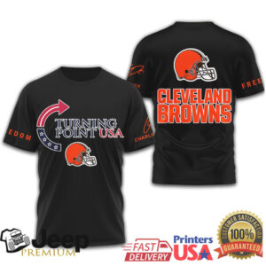 Cleveland Browns Turning Point USA Freedom & Football Graphic Tee