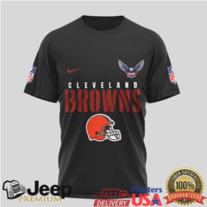 Cleveland Browns Veterans Day Military Salute American Flag T Shirt