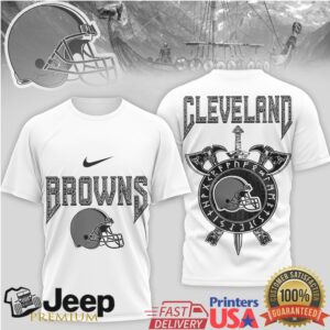 Cleveland Browns Viking Helmet & Battle Axe Graphic T Shirt